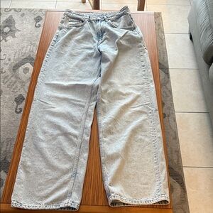 Zara Denim Wide-Leg Pants